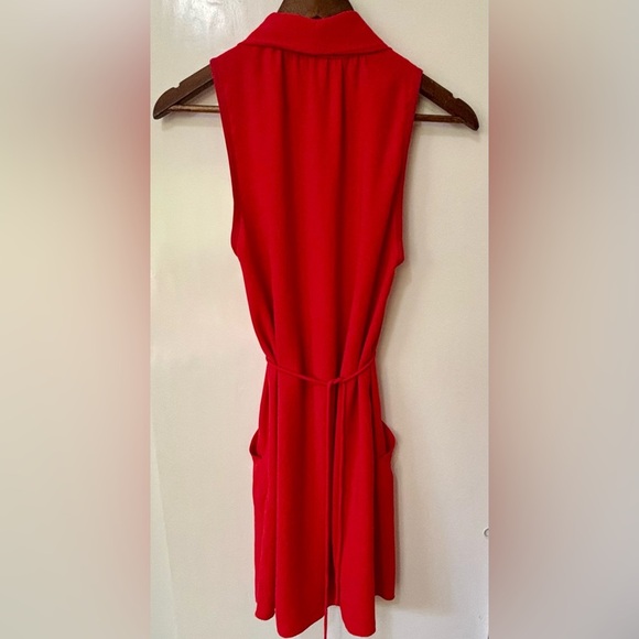 Wilfred| Aritzia| ‘Sabine’ Vivid Red Sleeveless Mini Dress Sz S - Picture 7 of 7